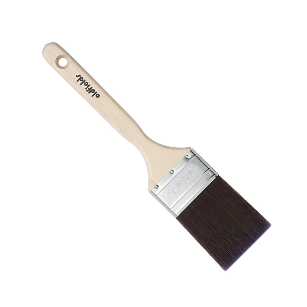 63mm Oldfields Tradesman sash cutter paint brush with a slim-line raw wood birch handle