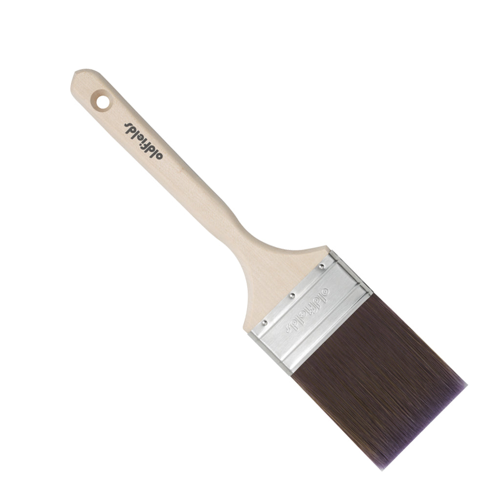 75mm Oldfields Tradesman sash cutter brush with tapered synthetic filaments for pro use