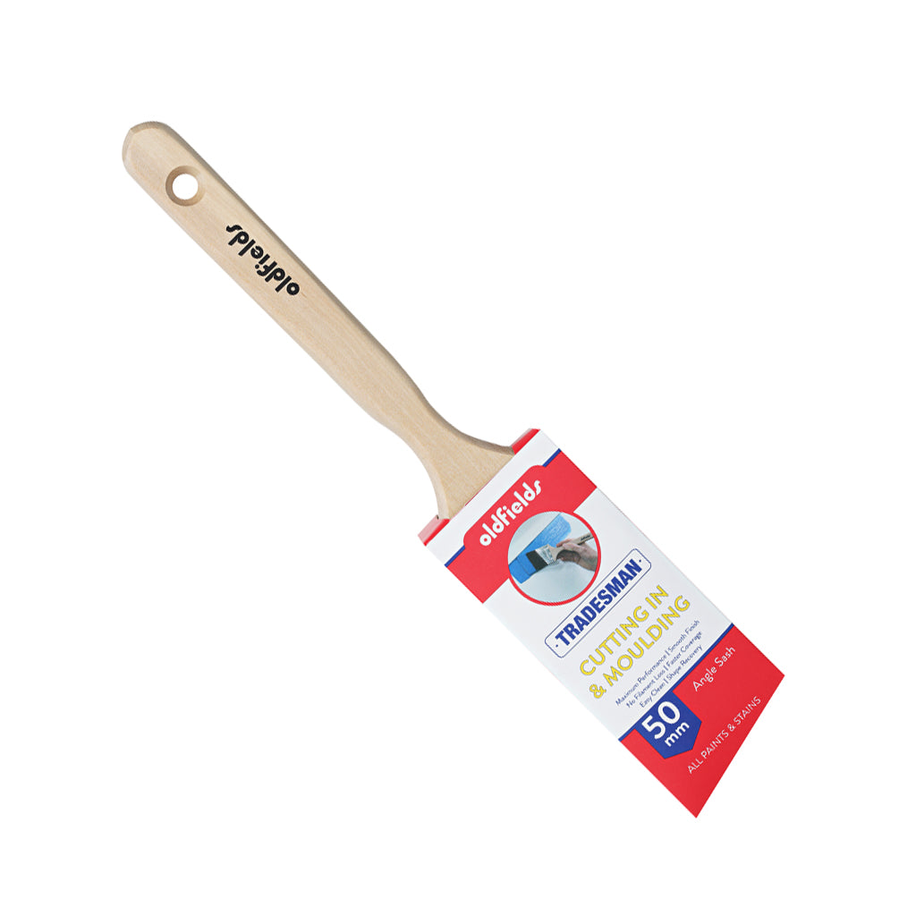 Oldfields Tradesman 50mm angled sash cutter paintbrush for corners and window frames