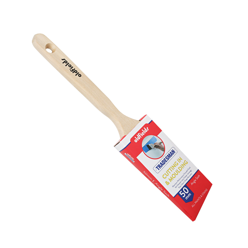 Oldfields Tradesman 50mm angled sash cutter paintbrush for corners and window frames