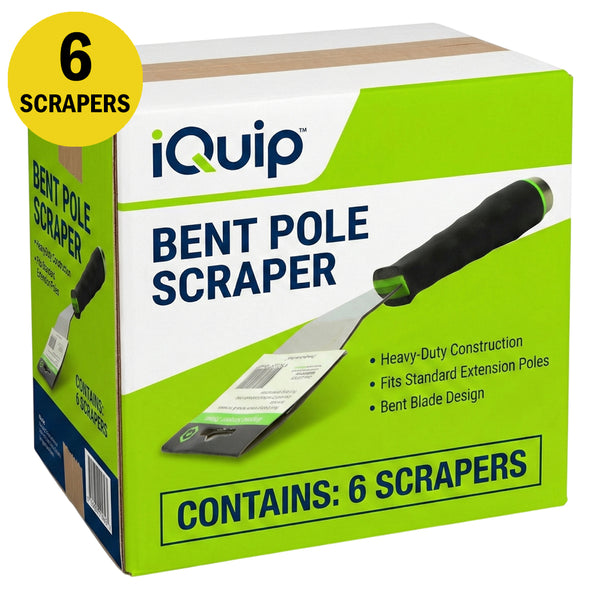 Iquip Heavy Duty Stainless Steel Pole Angled Scraper 76mm Threaded end 22BPS76