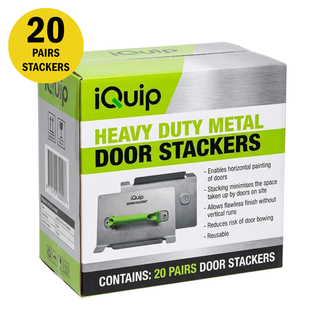 iQuip Heavy Duty Metal Door Stackers - Door Spray Finish 22DSM2 (one pair of 2 stackers)