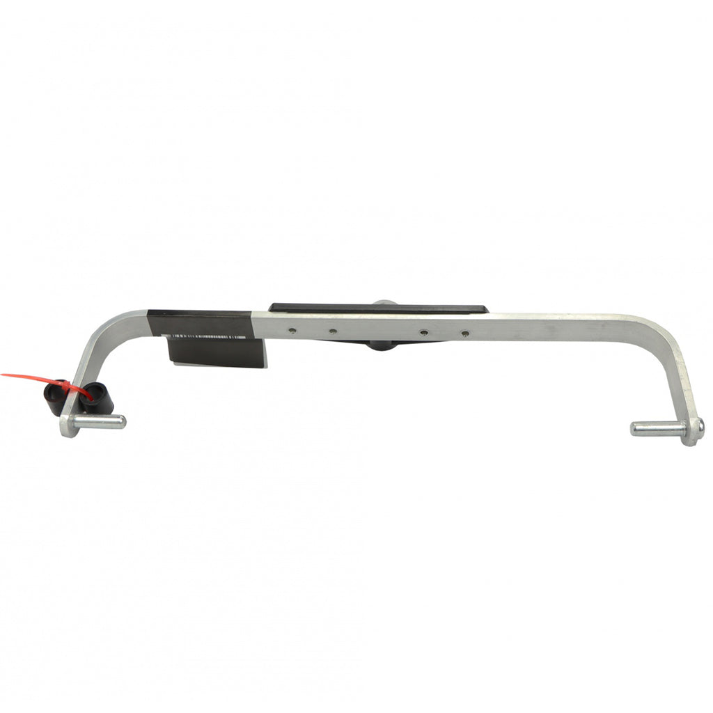 Top view of lightweight aluminium U-frame roller holder 300mm
