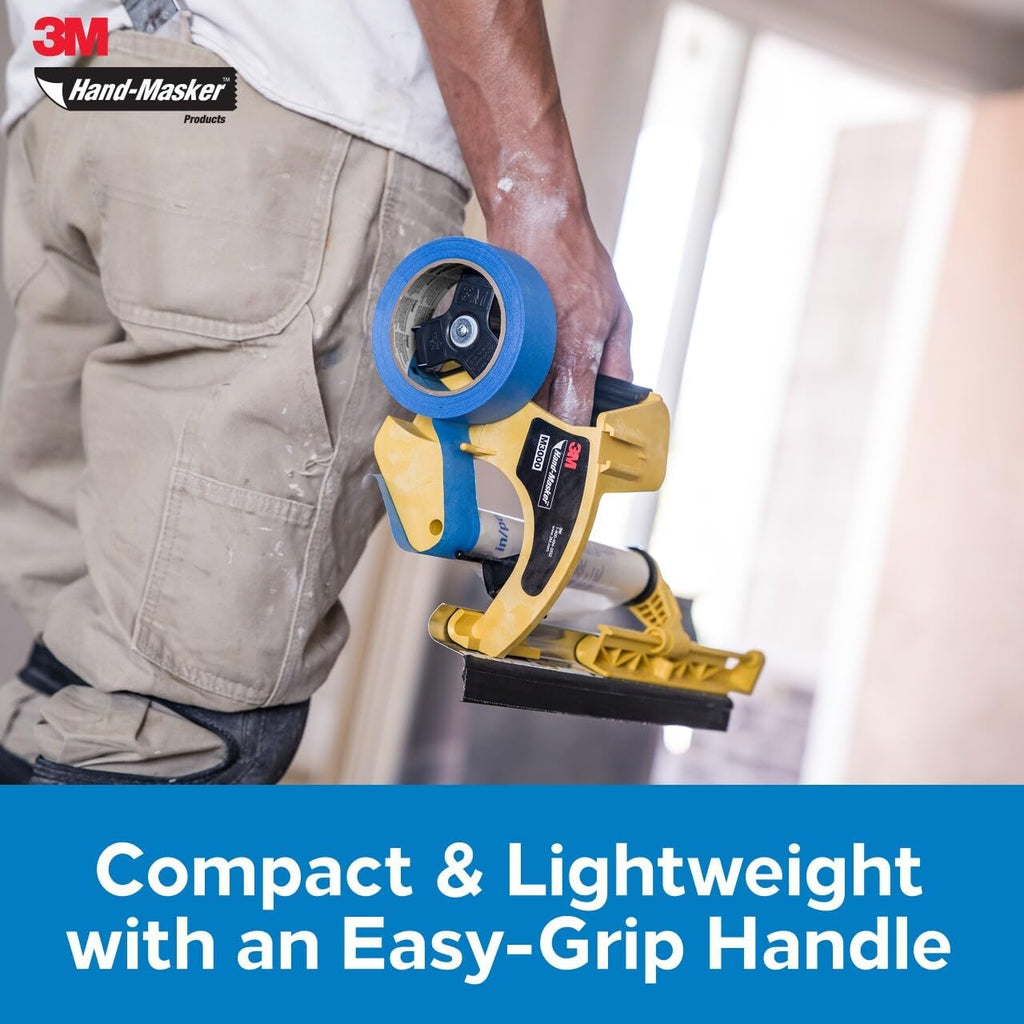 Compact and lightweight 3M Hand-Masker M3000 with easy grip handle held by painter