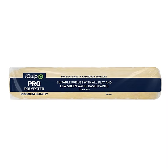 iQuip PRO Polyester Paint Roller Sleeve 22mm Nap Range