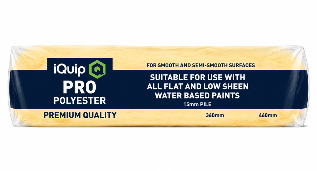 iQuip PRO Polyester Paint Roller Sleeve 15mm Nap Range
