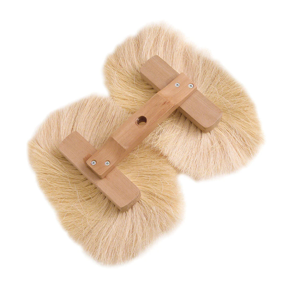 Hyde Double Texture Brush dual head natural hemp fiber tool for large surface texturing