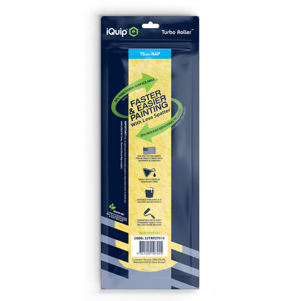 iQuip Turbo Roller Sleeve Professional 15mm Nap Range