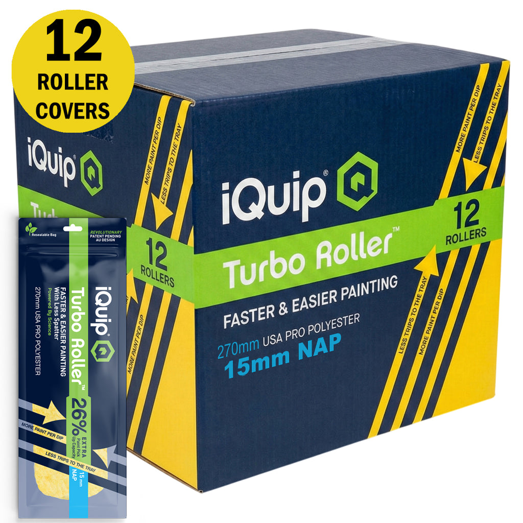 iQuip Turbo Roller Sleeve Professional 15mm Nap Range