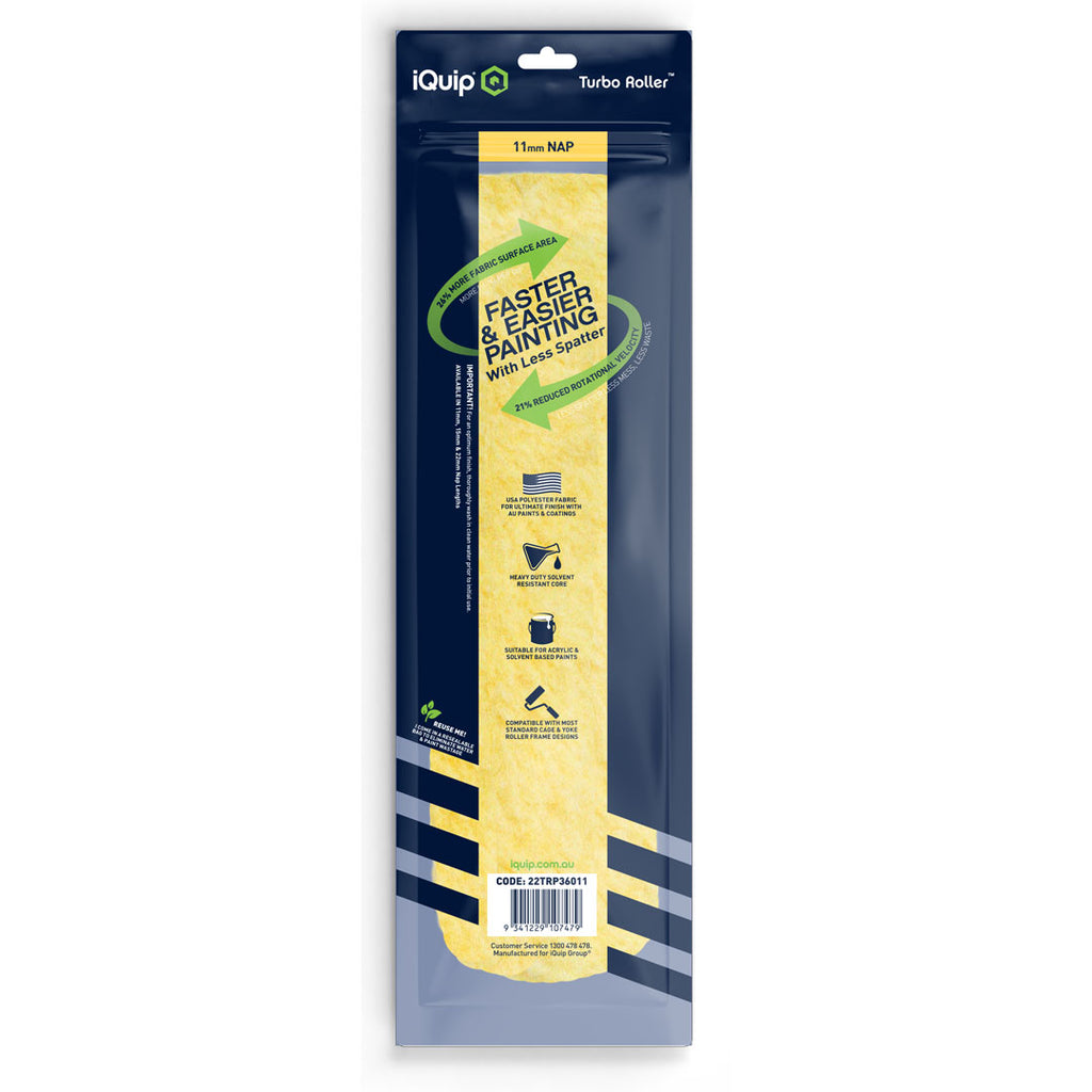 iQuip Turbo Roller Sleeve Professional 11mm Nap Range