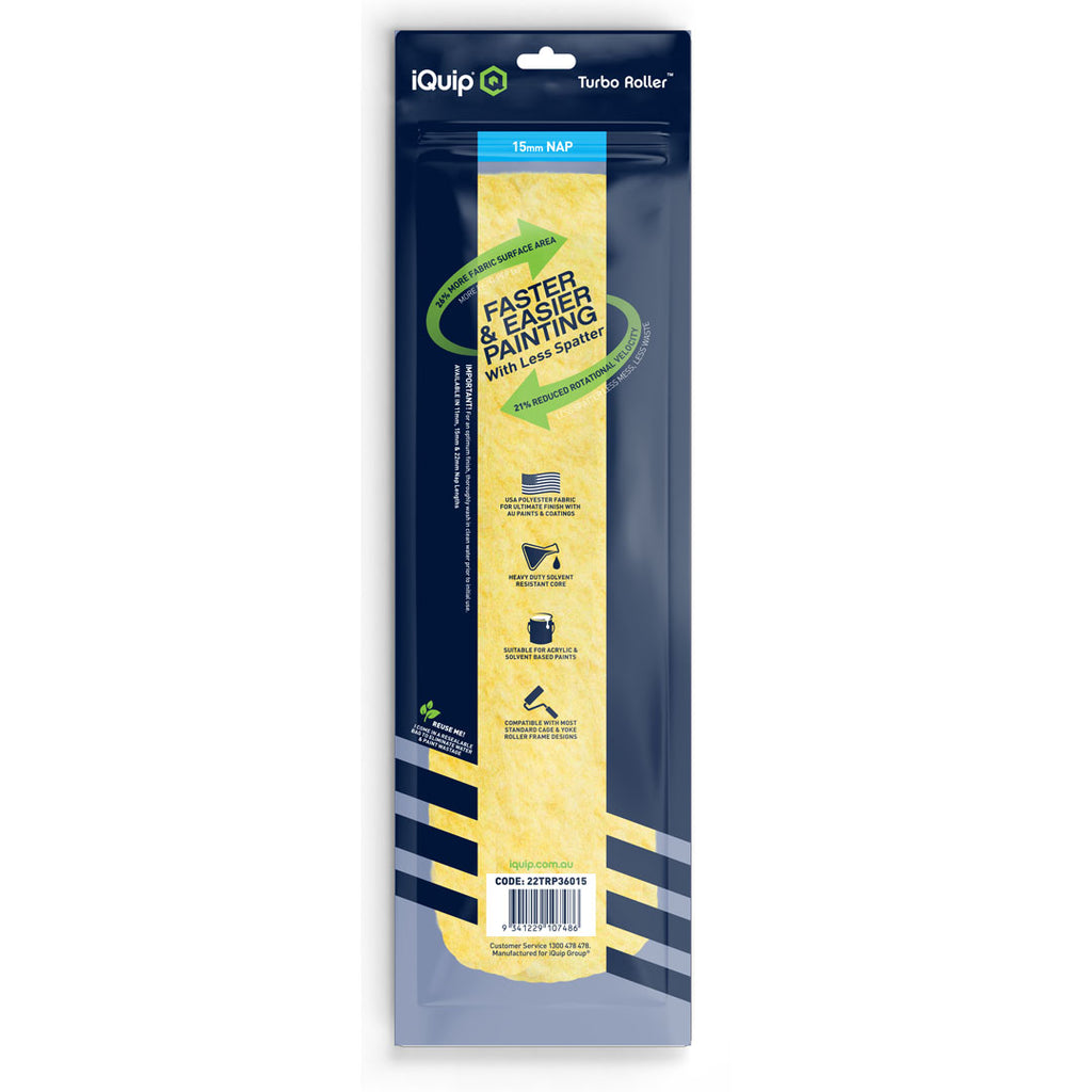 iQuip Turbo Roller Sleeve Professional 15mm Nap Range