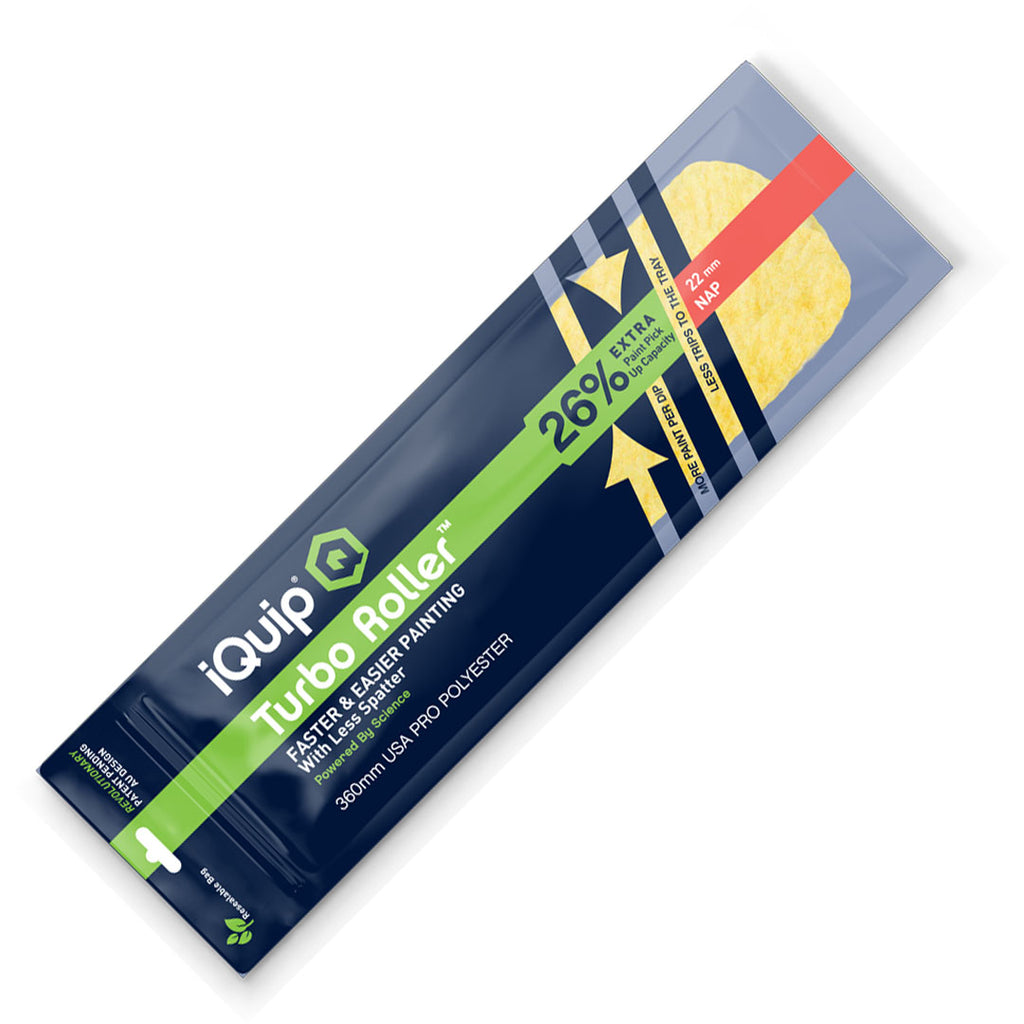 iQuip Turbo Roller Sleeve Professional 22mm Nap Range