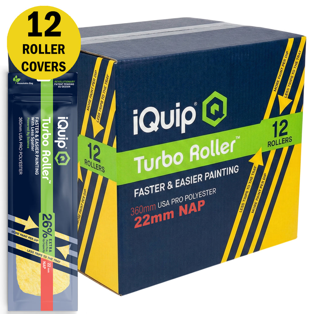 iQuip Turbo Roller Sleeve Professional 22mm Nap Range