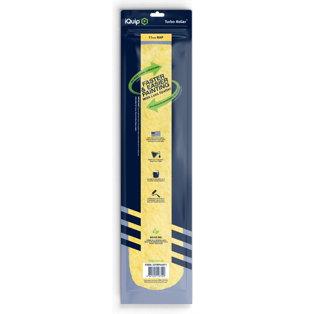 iQuip Turbo Roller Sleeve Professional 11mm Nap Range
