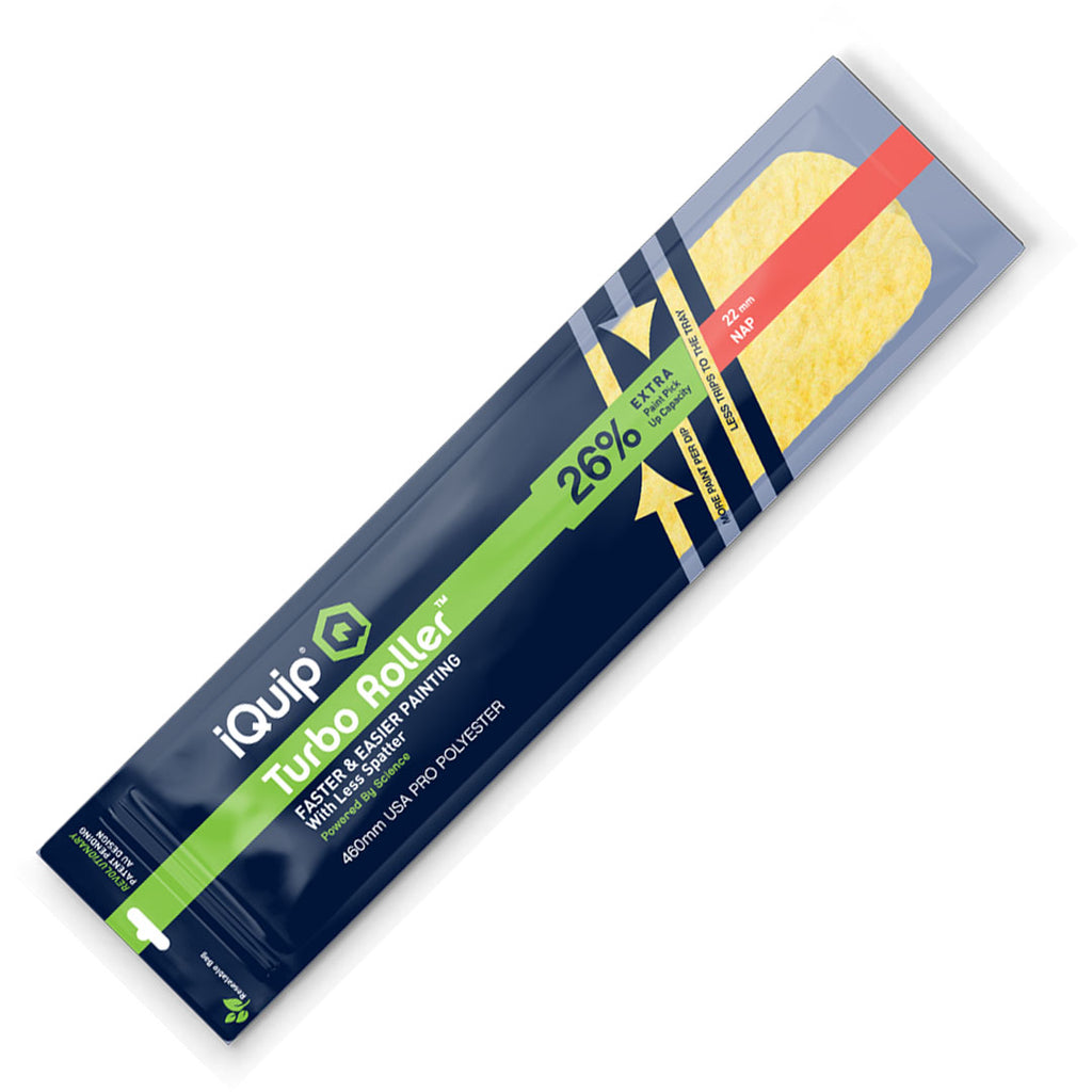 iQuip Turbo Roller Sleeve Professional 22mm Nap Range