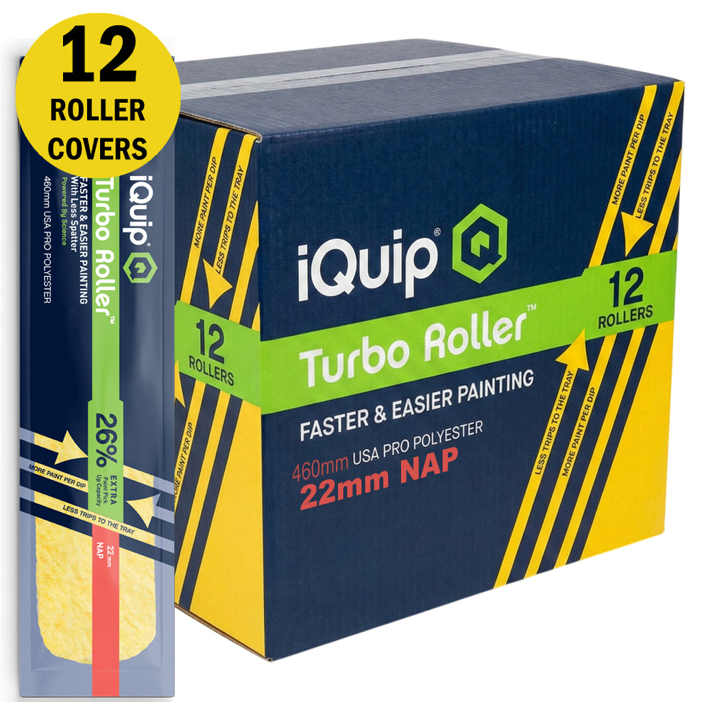 iQuip Turbo Roller Sleeve Professional 22mm Nap Range
