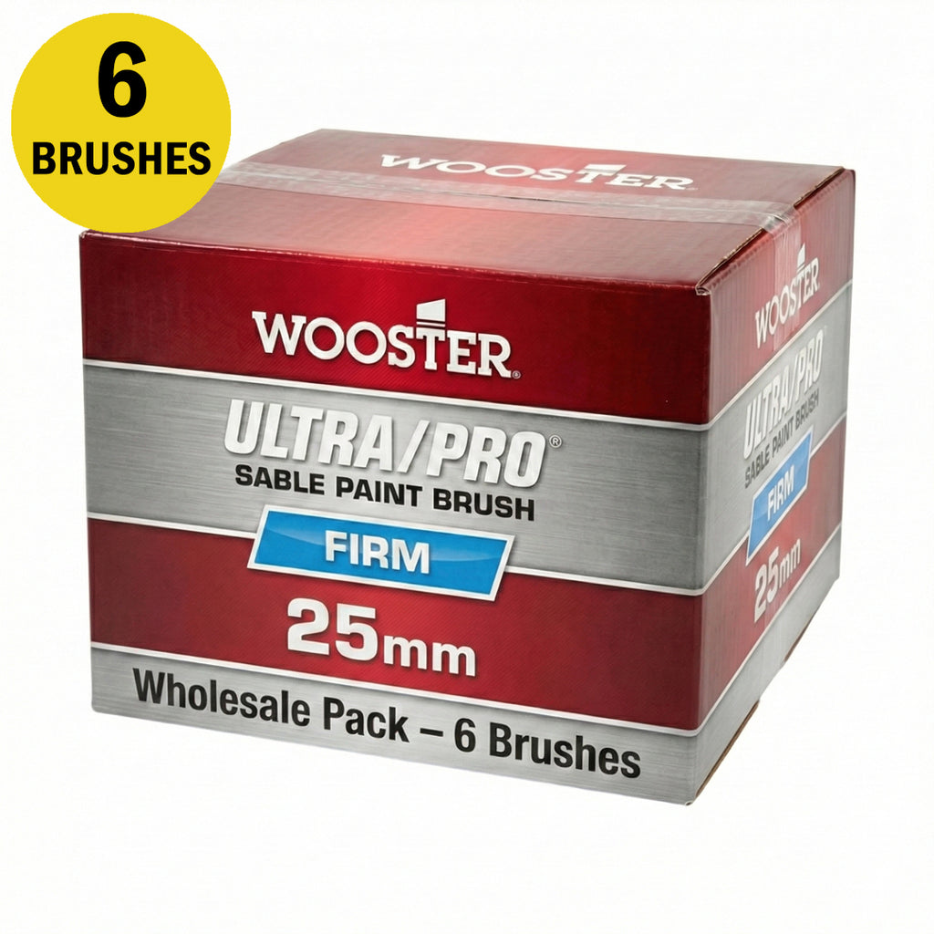 Wholesale pack of 6 Wooster Ultra Pro Firm 25mm small brushes for detailed painting