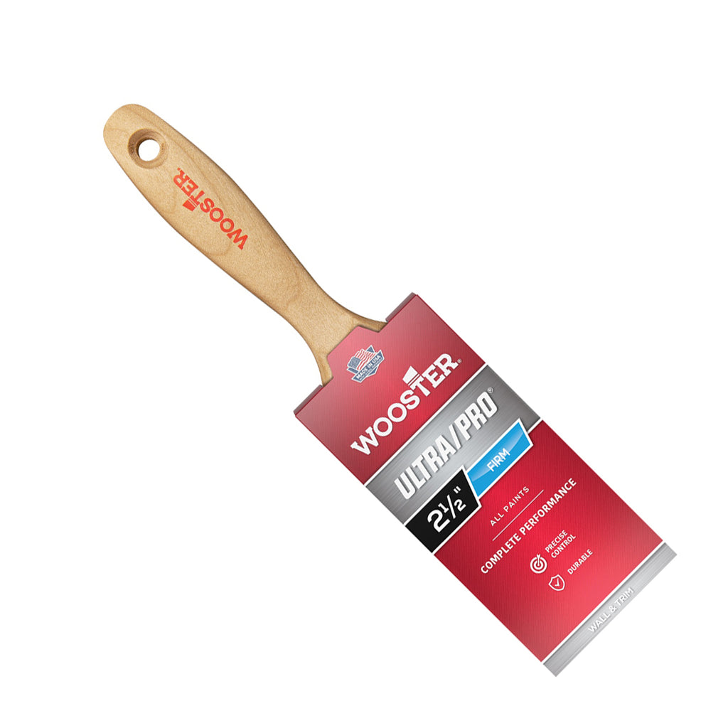 Wooster Ultra Pro Firm 63mm professional paint brush in packaging for wall and trim