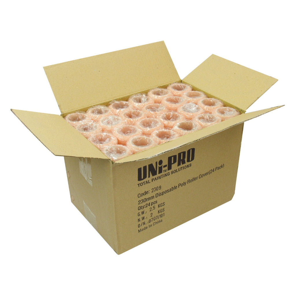Uni-Pro Economy Polyester Roller Covers 24 Pack Range 10mm Nap