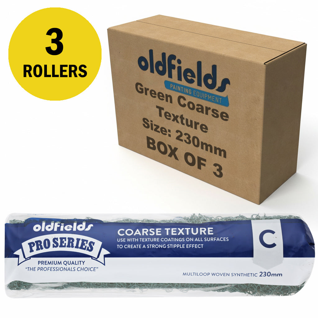 Oldfields Green Coarse Spaghetti Texture Paint Roller - 230mm & 270mm