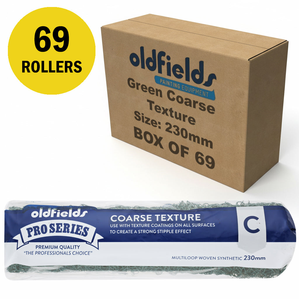 Oldfields Green Coarse Spaghetti Texture Paint Roller - 230mm & 270mm