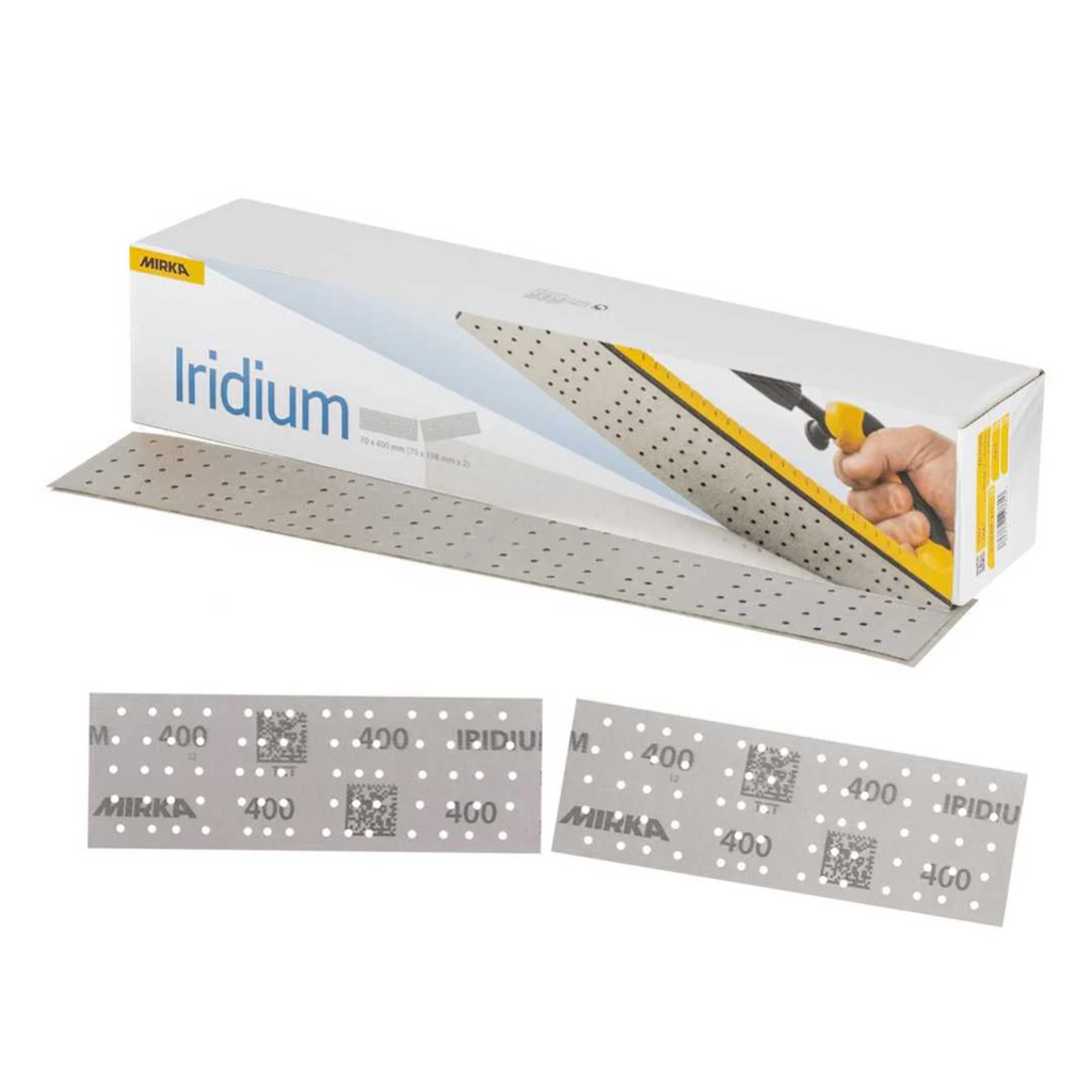 Mirka Iridium 70 x 400mm Perforated Sanding Sheets (100 Pack)