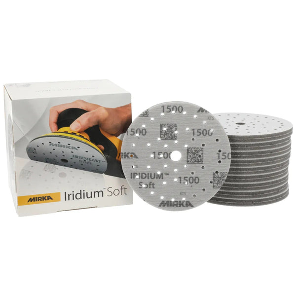 Mirka Iridium Soft Foam Abrasive Discs 150mm - 20 Pack