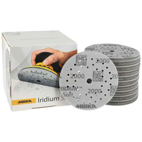 Mirka Iridium Soft Foam Abrasive Discs 125mm - 20 Pack