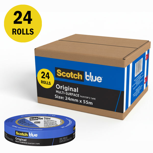3M ScotchBlue 2090 Original Multi-Surface Painter’s Masking Tape - 24mm x 55m