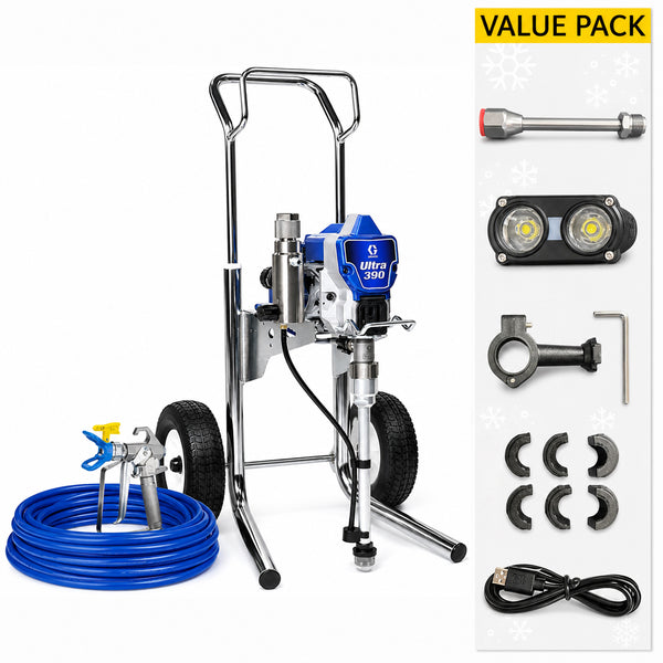 Graco Ultra 390 Hi-Cart Electric Airless Sprayer (25F518) with Value Pack