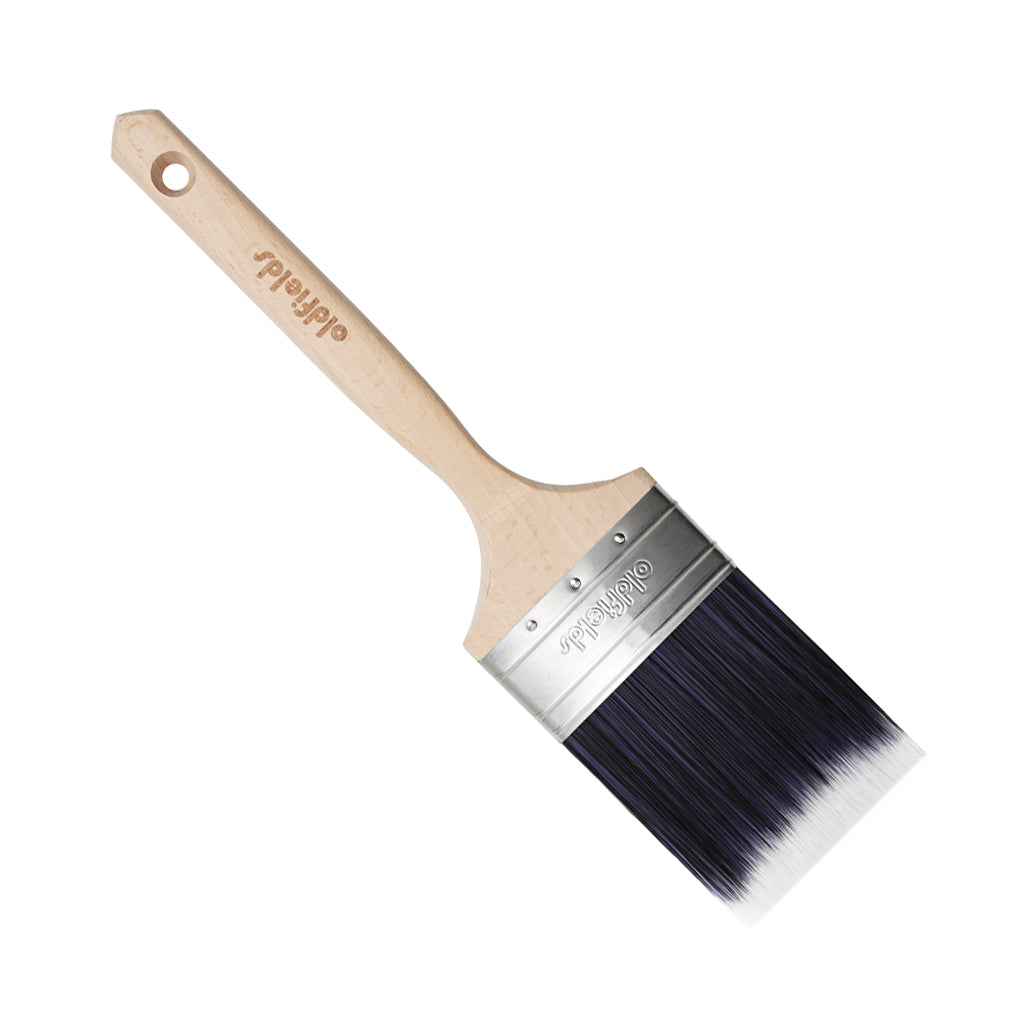 Oldfields Pro Series 75mm Oval Sash Cutter brush with E4 Mark II synthetic filaments
