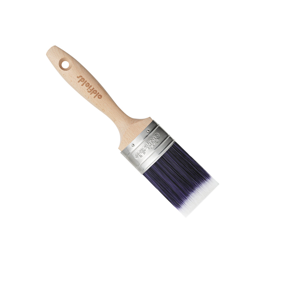 Oldfields Pro Series 50mm oval brush unwrapped showing synthetic bristles and ferrule