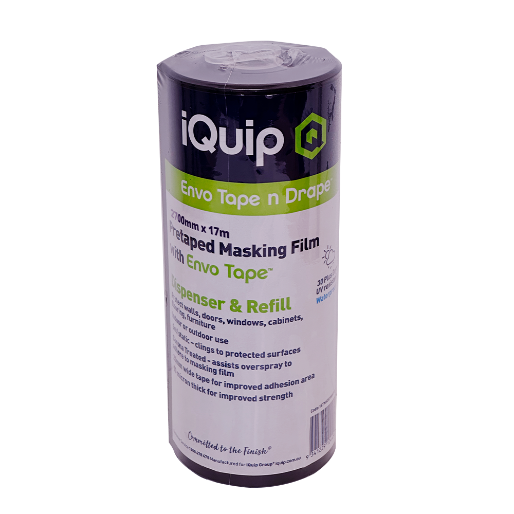 iQuip Envo Pretaped Masking Film & Dispenser - Box of 24 - Bulk Special