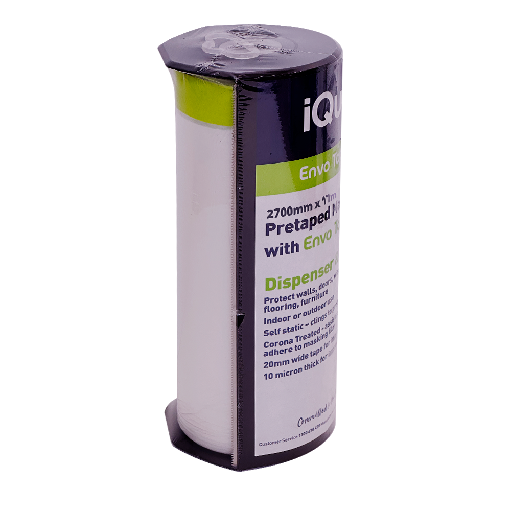 iQuip Envo Pretaped Masking Film & Dispenser - Box of 24 - Bulk Special