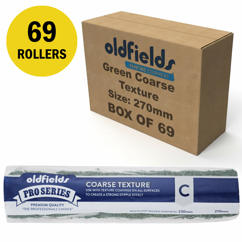 Oldfields Green Coarse Spaghetti Texture Paint Roller - 230mm & 270mm