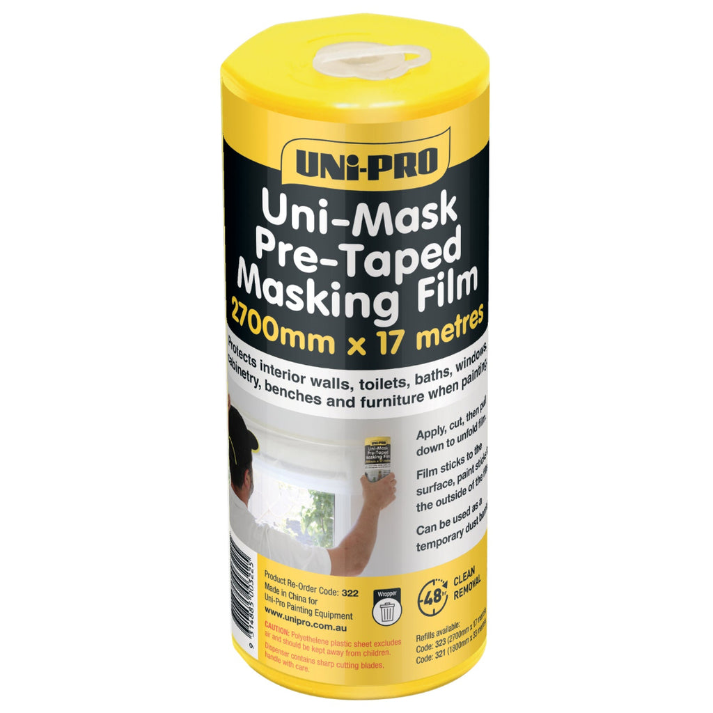 Uni-Pro Masking Tape and Pull-Down Plastic Drop Sheet & Refill Range - Box of 6