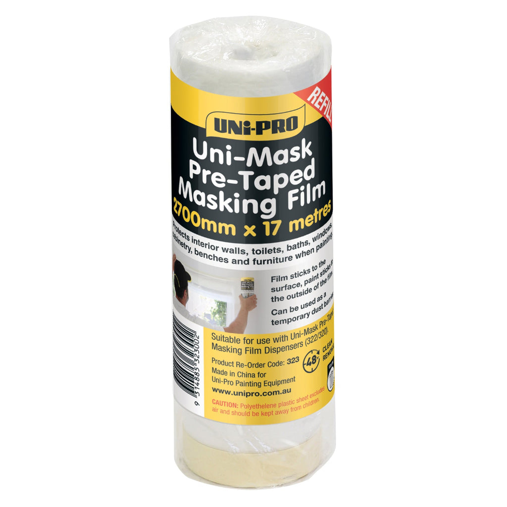 Uni-Pro Masking Tape and Pull-Down Plastic Drop Sheet & Refill Range - Box of 6