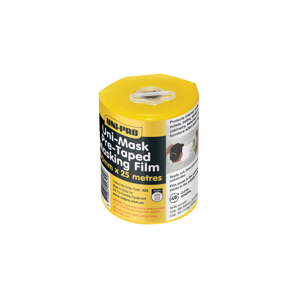 Uni-Pro Masking Tape and Pull-Down Plastic Drop Sheet & Refill Range - Box of 6