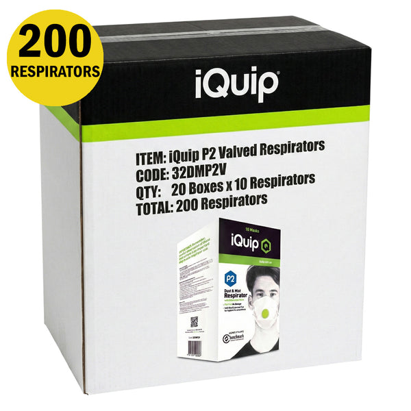 iQuip Disposable Flat Fold Respirator with Valve P2