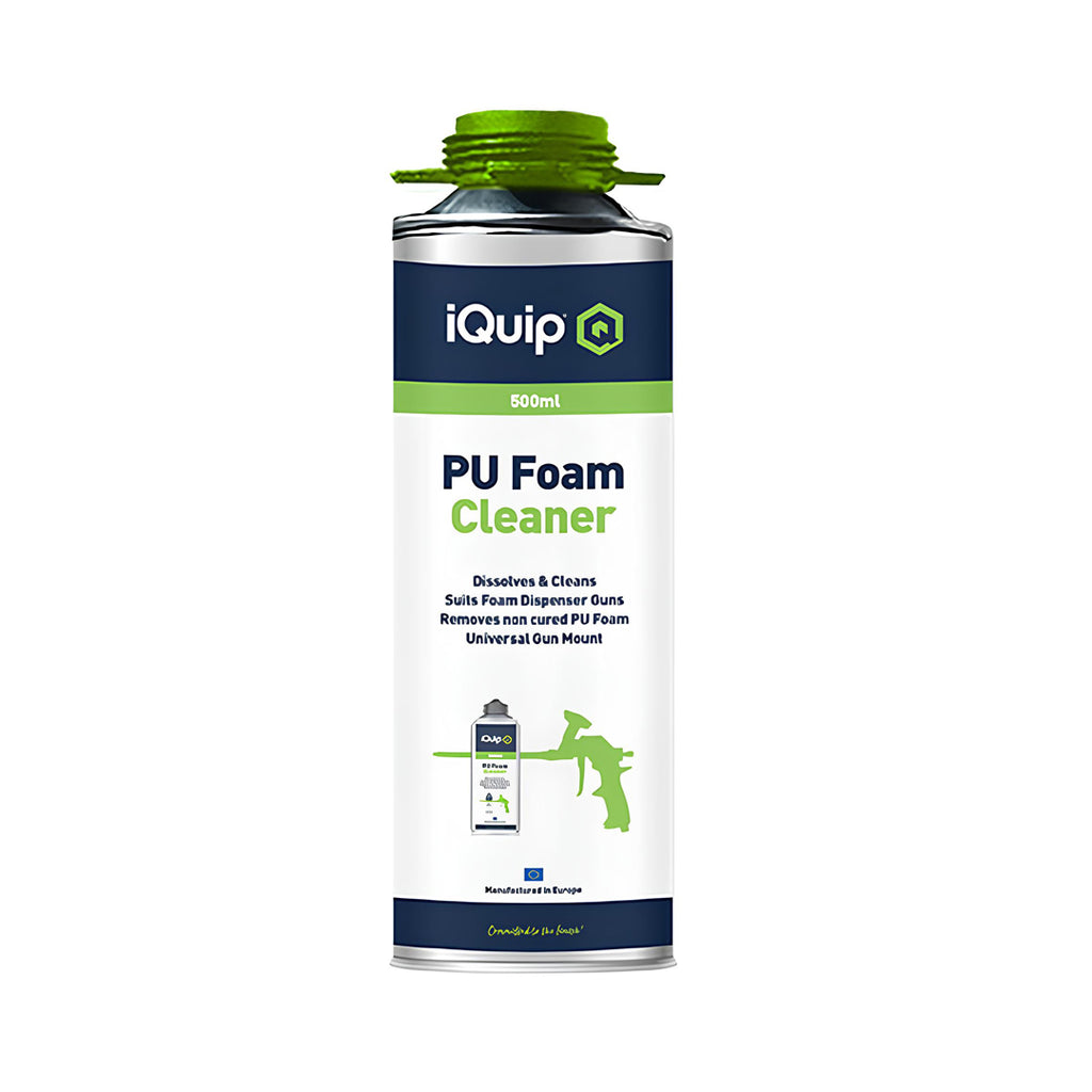 iQuip PU Foam Cleaner 500ml acetone based solvent with universal gun mount