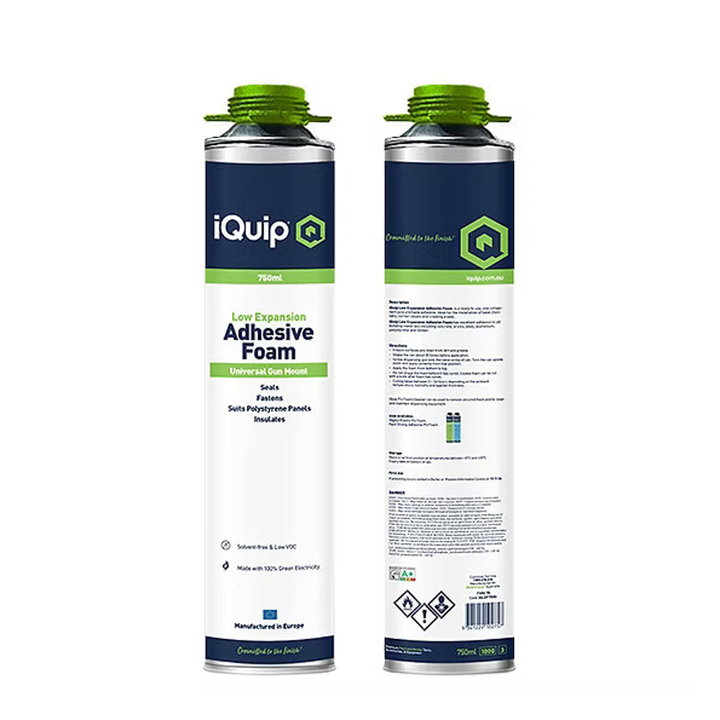 iQuip Low Expansion Adhesive Foam 750ml gun grade for polystyrene panels