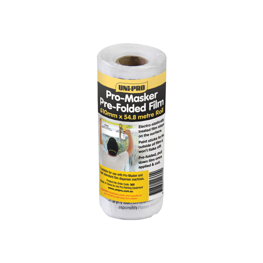 Uni-Pro Pro-Masking Pre-Folded Film 610mm & 1210mm - Box of 6