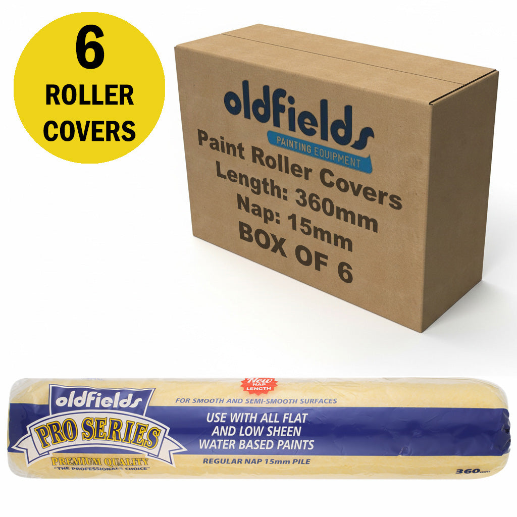 Oldfields Pro Series Paint Roller Covers 15mm Nap