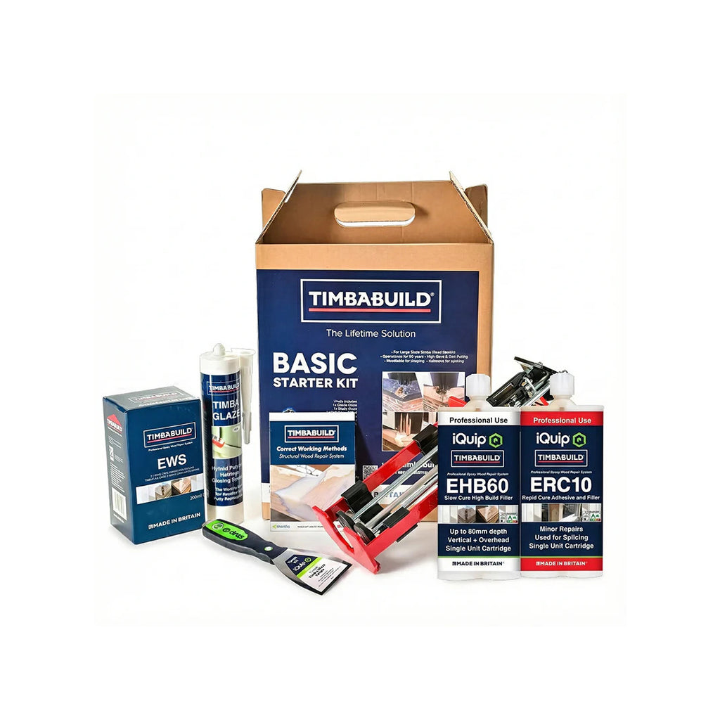 iQuip Timbabuild Basic Starter Kit complete epoxy wood repair system with tools