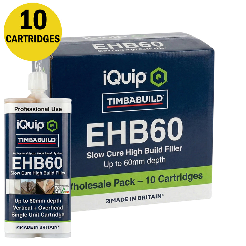 Wholesale box of 10 iQuip Timbabuild EHB60 wood repair epoxy cartridges