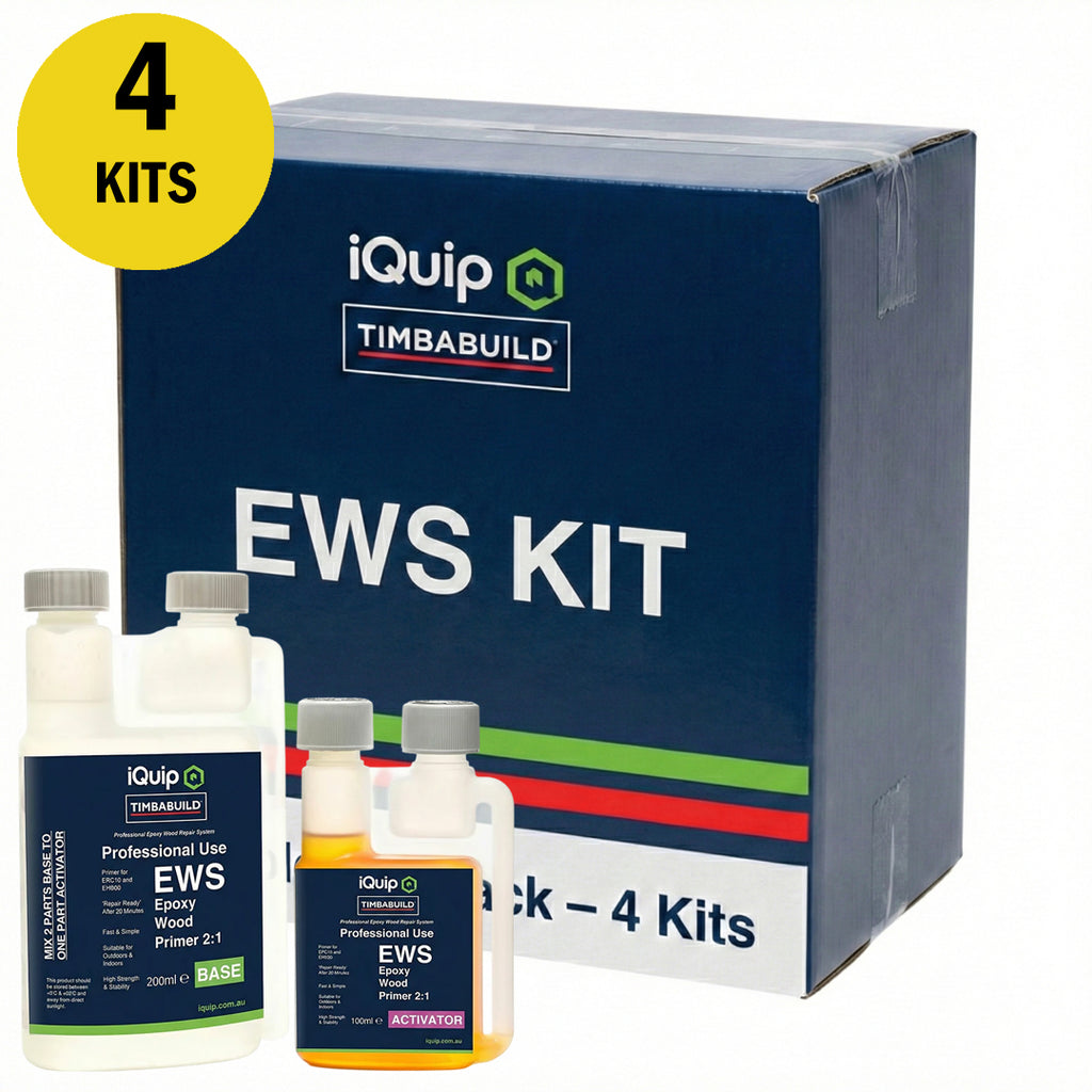 Wholesale box of 4 iQuip Timbabuild EWS epoxy wood primer kits