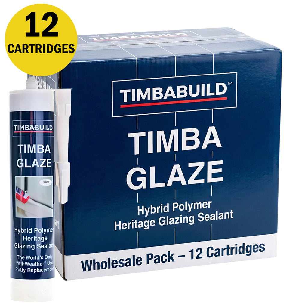 Wholesale box of 12 iQuip Timbabuild Timba Glaze glazing sealant cartridges