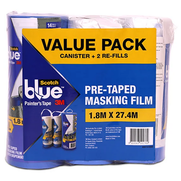 3M PT2090 Pretaped Masking Film Refill - Value Pack / Sold By Box
