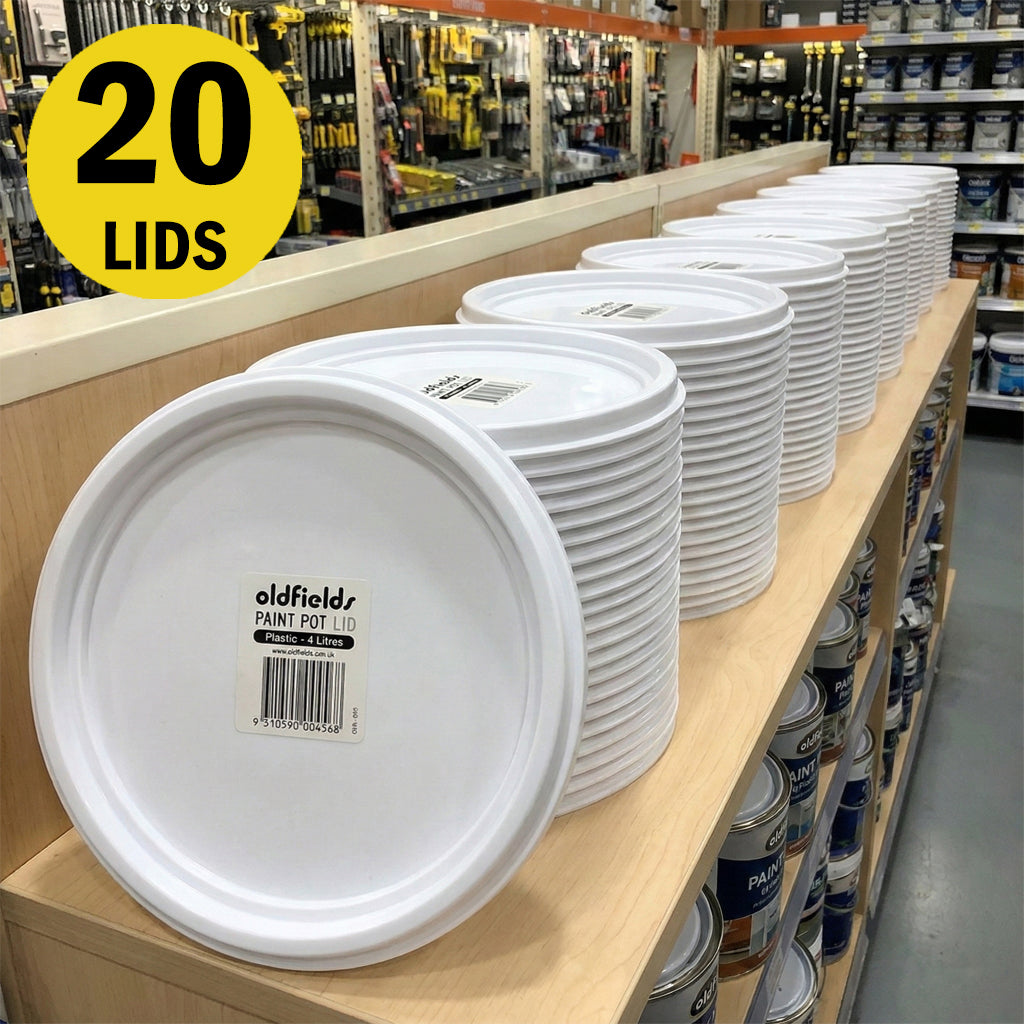 Oldfields Plastic Paint Pot 4L Heavy Duty Lid