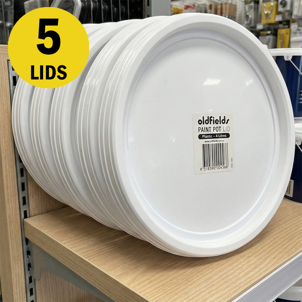 Oldfields Plastic Paint Pot 4L Heavy Duty Lid